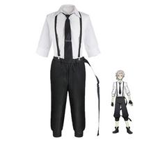 Dazai Osamu Cosplay Kostiumas Anime Bungo Stray Dogs Nakahara Chuuya Cosplay Pilnas Rinkinys Vaidmenų Žaidimo Kostiumas Komiksų Konvencijoms Atsushi Nakajima Cosplay Costume S white