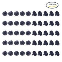 100 Pcs Practical Rubber Pin Backs Safety Backs Locking Clasp for Replacement 1 juoda