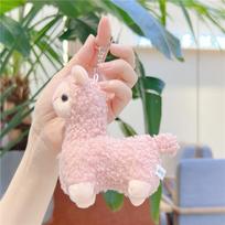 Animacinis mielas alpakos pliušinis pakabukas Kūrybinga Kawaii lėlės raktų pakabukas Studentų kuprinės dekoravimo aksesuarai Gimtadienio dovanos gray