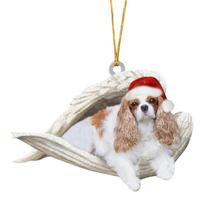 Christmas Tree Decoration Shatterproof Acrylic Angel Dog Hanging Ornament For Vehicle Interiors Festival Tree Display