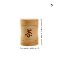 Handmade Bamboo Tea Storage Box Chinese Carved Tea Canister Lid Seal Kitchen Storage Jars Spice Coffee Beans Box Case Organizer S beige