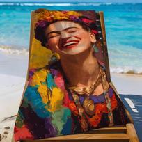 Art F-Frida K-Kahlo-S Towel Sports Quick Dry Travel Camping Gear Sandproof Soft Light Large Beach Towel STJ40x70CM