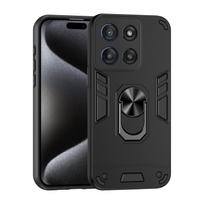 Karinio lygio dėklas, skirtas „Motorola Moto G56 G86 5G G06“ apsauginiam dangteliui, atsparus smūgiams, žiedo laikiklis „Fundas Coque“. Motorola Moto G56 juoda