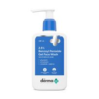 Bendrovė „Derma“. 2,5 % benzoilo peroksido gelis veido prausikliui| Su keramidų kompleksu ir glicerinu | Gydo spuogus ir aknę | 99,9 % aknės priežasčių white