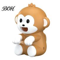 Clip Fan For Bowl Monkey Clip-on Mini for Cup Bowl, Portable Holder Cooling Hot Neck Hanging Soup Coffee, 3 Speed Rechargeable Coffee Chiller, Monkey beige