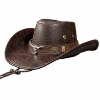 Ethnic Style Western Cowboy Hat Bull Head Visor Cap Punk Knight Hat  Outdoor kava