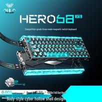 AULA HERO68XS Tri-Mode Magnetic Switch Gaming Keyboard juoda spalva
