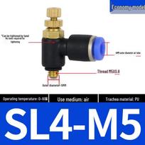 Quick-Insert Pneumatic Connectors: Air Tube Fittings & SL4/6/8 Speed Control Throttle Valve for Cylinders