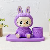 Animacinis Labubu 3D vinilinis taupyklė, rašiklių laikiklis ir telefono stovas Matches the image
