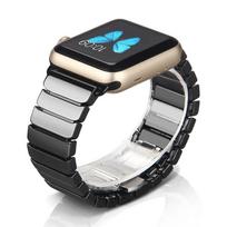 Ceramic Strap for Apple Watch Band Ultra 49mm 45mm 41mm 44mm 40mm 46mm 42mm Butterfly buckle bands iWatch Series 10 9 8 7 6 5 SE Series 10 42mm balta