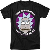 Rick and Morty Your Opinion Unisex Adult T-Shirt S juoda