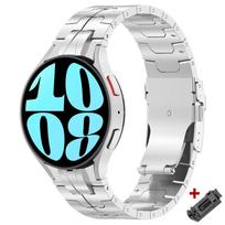 Bracelet For Samsung Galaxy Watch 6 Classic 47mm 43mm Band 4 42 46mm No Gaps Stainless Steel Strap For Watch4 5 Pro 44mm 40 45mm Galaxy 6classic 47mm sidabras