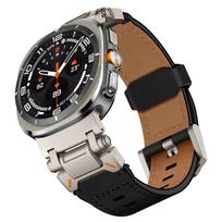 Leather Watchband for Samsung Galaxy Watch 7 Ultra 47mm Strap Man Business Bracelet for Sansung Galaxy Ultra 47mm Wrist Correa Galaxy Ultra 47mm