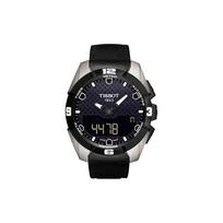 TISSOT Kvarcinis Mechanizmas 100m Atsparumas Vandeniui Vyriški Laikrodžiai Laikrodis 45mm Juodas Ciferblatas Titano PVD Danga Laikrodžio Korpusas T091.420.46.051.00 Black Strap black