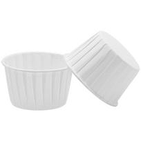 100 vnt. keksiukų popieriniai puodeliai (su danga) One size white