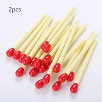 Multiple-pack Creative Cute Matchstick Ballpoint Pens, Mini Matchstick-style Ballpoint Pens 2pcs beige