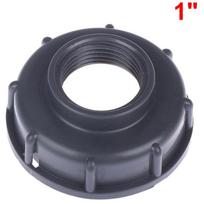 1 vnt. tvirtas IBC talpos adapteris S60X6 stambaus sriegio dangtelis 60 mm vidinis sriegis į 1/2 , 3/4 , 1  adapterio jungtis gray