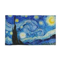 The Starry Night by Vincent Van Gogh Soft Face Towel Quick Dry Pool Bath Cotton Towels Absorbent Quick W30*H60(CM) gray