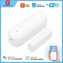 Tuya WiFi Magnetic Door/Window Sensor Alarm, Google Home Compatible white