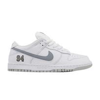 Nike SB Dunk Low Supreme 94 White Metallic Silver 44.5 white