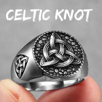 Viking Celtic Knot Stainless Steel Men Rings Punk New In For Male Women Fashion Jewelry Creativity Gift Wholesale Dropshiping 13 white