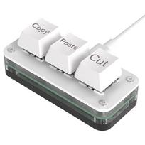 RGB 3 Keys Macro Programming Mini Keyboard for Photoshop Gaming Hotswap Programming Keypad Copy Paste Mini Button Macropad