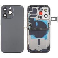 iPhone 13 Pro baterijos galinis dangtelis su šoniniais mygtukais, kortelių dėklu, maitinimo ir garsumo Flex kabeliu bei belaidžio įkrovimo moduliu mėlyna