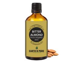 Earth N Pure kartaus migdolo aliejus odos priežiūrai, plaukų priežiūrai ir masažui | Naudoti pasidaryk pats, aromaterapijai ir grožiui | Aukščiausios kokybės, šalto spaudimo, daugiafunkcis black
