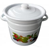 Puodas emaliuotas 12L Baltas