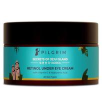 Pilgrim Korean Retinol Under Eye Cream for dark circles, Puffiness & Fine Lines with Vitamin C & Hyaluronic Acid | Women & Men Skin care | 30g black