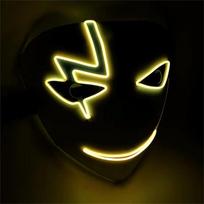 Halloween Led Mask High Quality Material 2aa Halloween Costumes Stand Out In The Crowd Scary Clown Mask Show Led Light Mask Abs brown