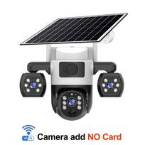 Solar Security Camera WIFI/4G Three-screen Mobile Phone Remote HD Automatic Charging Camera Outdoor 【WIFI】Camera No Card