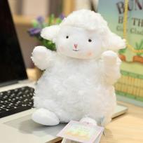 Cute American lamb plush toy sheep doll grab machine doll children birthday gift wedding souvenir about 22 cm white