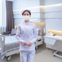 Autumn Winter Nurse Work Wear Nursing Uniform for Worker Pet Groomer Durable White Size XL Thick gray