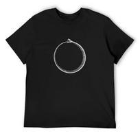 Ouroboros T-shirt mėlynas archyvas didelio dydžio viršutiniai drabužiai marškinėliai anime marškinėliai vyriškas marškinėlis su grafika M juoda