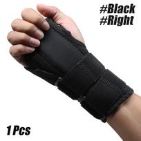 Adjustable Wrist Brace with Metal Splint for Carpal Tunnel Support Left Right Hand Men Women Night Sleep Stabilizer black