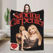 Sabrina Carpenter Angelinis pledas Kokybiškas Super šiltas Mesti pledą Žiemos dekoratyvinis Svetainės Juokingas pledas lovai 75x90cm