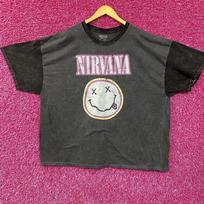Nirvana Nevermind Tour Dead Smiley Grunge Band T-Shirt 3XL XL pink