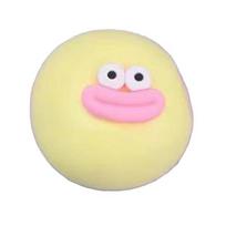 Cartoon Sausage Mouth Stress Ball Big Eyes Steamed Bun Squeeze Fidget Toy Soft Stretchy Decompression Dumpling Desk Toy geltona