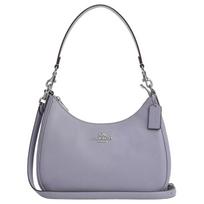COACH shoulder bag Teri 29 silver hardware, zippered outer pockets, pebbled leather, armpit bag, Hobo bag, crossbody handbag, large size, women's sidabras