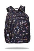 Mokyklinė kuprinė CoolPack Drafter 28, juoda su gėlėmis