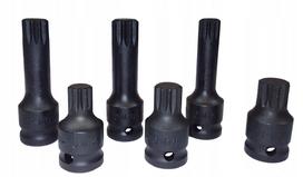 Smūginis veržliaraktis, 1/2", M14/M16/M18 galvutės, 6 vnt., 43/78 mm, S11038