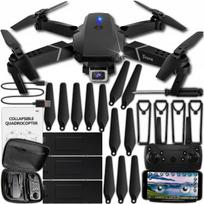 Nuotoliniu būdu valdomas dronas E95 PRO su 2 kameromis, WIFI, HD, valdymo pultu ir 3 akumuliatoriais