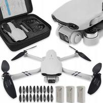Žaislinis dronas F10 su 2 HD kameromis, WiFi, 200 m, su sraigto apsaugomis ir 3 baterijomis