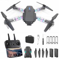 Sulankstomas mini dronas su WiFi kamera, 2x 1800mAh, USB, spalvotos LED