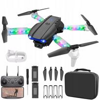 Vaikiškas dronas E99D, 2 kameros, LED, skrydžio trajektorija, 2 baterijos