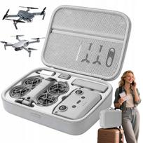 Vandeniui atsparus pilkas DJI Neo 2 drono transportavimo dėklas