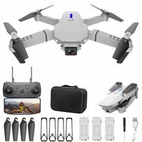 Nuotoliniu būdu valdoma dronas su 3 baterijomis, WiFi kamera, 100 m veikimo nuotoliu, sulankstomu krepšiu
