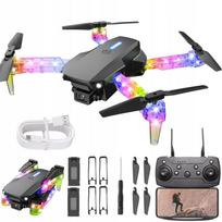 Dronas E99 Light Edition, spalvotos LED svirtys, WiFi, 20 min., valdymas telefonu