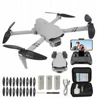Žaislinis dronas F10 su dviem kameromis, 3 x 1600mAh baterijomis, sulankstomas, su pultu